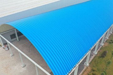 重慶江津拱形屋頂出料棚工程