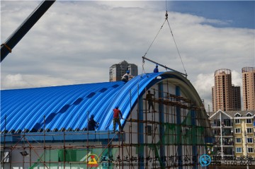 貴州龍里糧庫頂雙層拱形屋頂工程