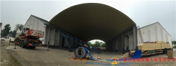 揚(yáng)州市新集糧庫卸糧罩棚安裝工程